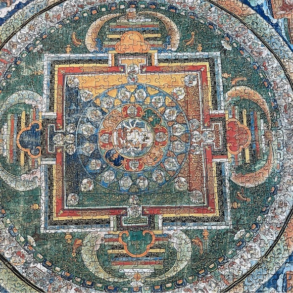 1000 Piece Challenging Puzzle Tibetan Buddhist Mandala Made By Pomegranate Puzzl - Picture 5 of 10